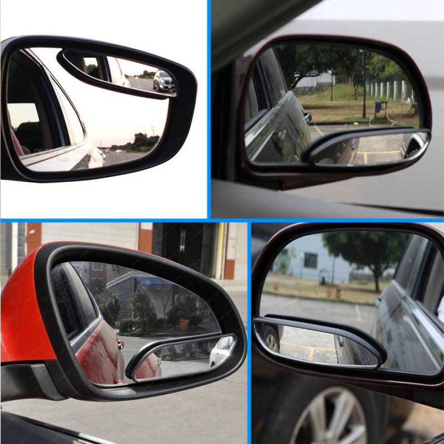 2 Pcs Car Wide Angle Convex Rear Side View Blind Spot Mirror
